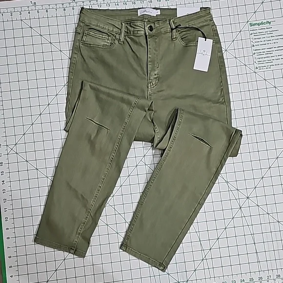 Jelly Jeans Women stretchy olive jeans - Picture 2 of 5